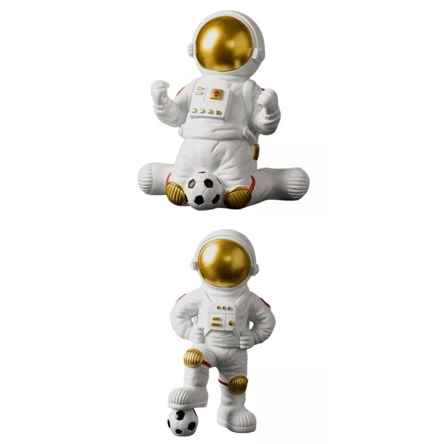 2 uds estatua de astronauti adornos resina niños decoración para hogar estantería