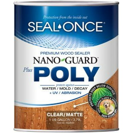 SEAL-ONCE  NANOGUARD PLUS POLY PREMIUM WOOD SEALER  FOR DECKS, LOGS AND WOOD SIDING 1