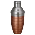 thumbnail image 1 of Avon Copper Finished Ribbed Stainless Steel Martini Cocktail Shaker 17oz, 1 of 4