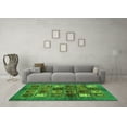 thumbnail image 3 of Ahgly Company Indoor Round Abstract Green Modern Area Rugs, 6' Round, 3 of 4