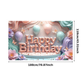 thumbnail image 3 of Colorful Balloons Happy Birthday Bright Flowers Festive Butterflies Party Decoration for Birthday Celebration Kids Event, 3 of 7