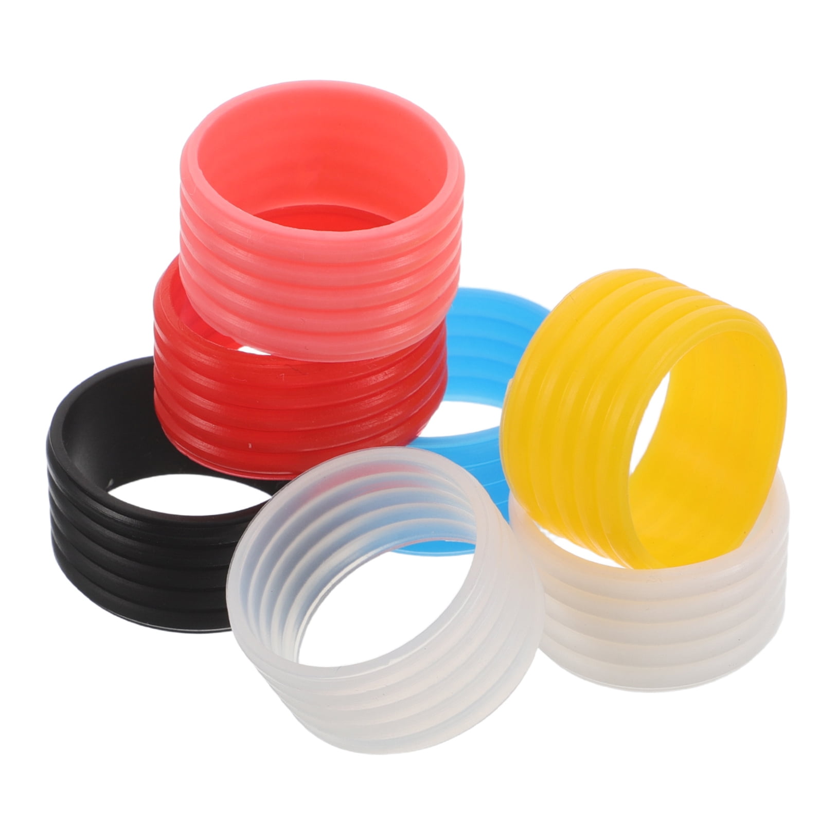 ELAYARD 7-Piece Silicone Tennis Racket Grip Set, Assorted Colors Overgrip Protectors for Indoor and Outdoor Play