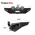 thumbnail image 4 of TIOYAR For 1989-1990-1991-1992-1993-1994-1995 Toyota Pickup Steel New Front and Rear Bumper With Winch Plate&Lights (Black Texture), 4 of 14