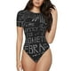 thumbnail image 1 of Fotbe Black Scientific Body de Mujer con Cuello Redondo y Mangas Cortas, Sin Mangas Ajustado, Suave, Cómodo y Básico-Small, 1 of 7