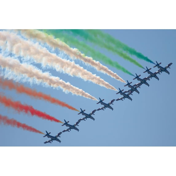 Wallmonkeys Frecce Tricolori Peel and Stick Wall Decals Mural WM207526 (18 in W x 12 in H)