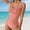 Pink, variant on Snowsong Women's One Piece Pleated Suspender Fashionable Swimsuit Tankini, Large