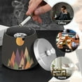 thumbnail image 4 of Yayeee Ashtray with Lid for Cigarette Smokeless Stainless Steel Home Ash Holder, Abstract Mountain, 4 of 7