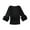 black, variant on Alfani Womens Faux-Fur Cuff Pullover Blouse, Black, Petite, PS