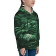 thumbnail image 3 of Easygdp Ferns Leave Green Foliage Boys Hoodie Kids Sweatshirt Youth Pullover With Hood-Small, 3 of 6