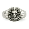 thumbnail image 5 of Auriga Fine Jewelry Stainless Steel Antiqued and Polished Lion Head Men's Ring Size 9, 5 of 7