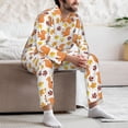 thumbnail image 7 of Honeii Cartoon Squirrel Pattern Mens Pajamas Set,2pcs Men's Lounge Long Sleeve Sleep Shirt and Pajama Bottoms Sleepwear Set,Mens Pjs Sets-XX-Large, 7 of 7