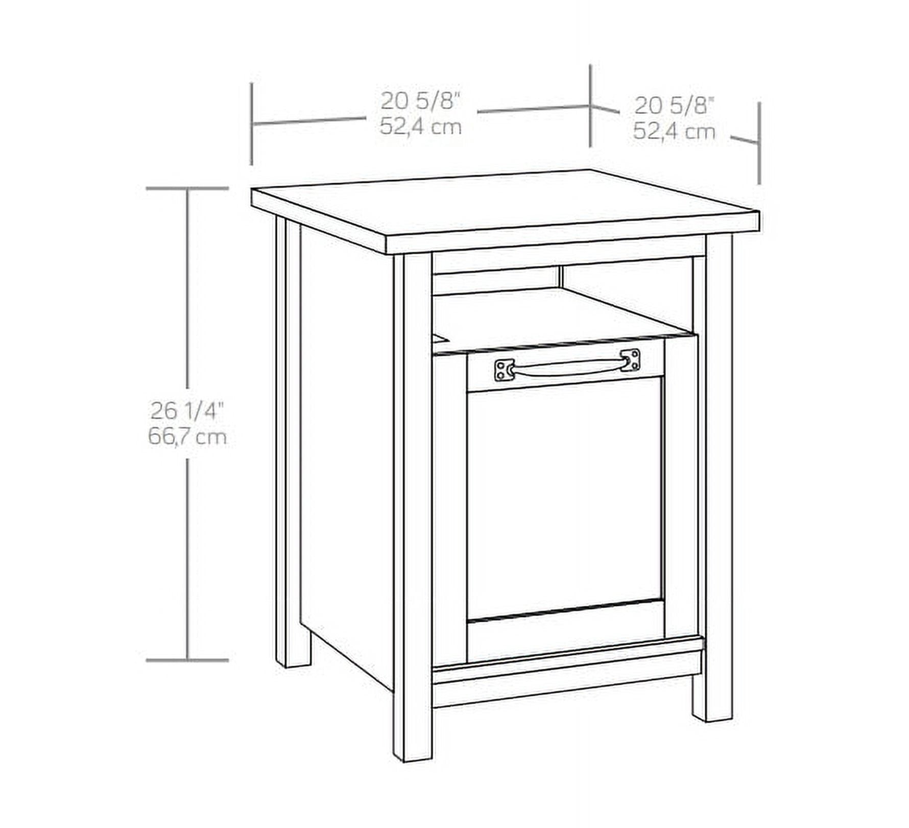 (2 pack) Better Homes & Gardens Modern Farmhouse USB Nightstand, Rustic White Finish