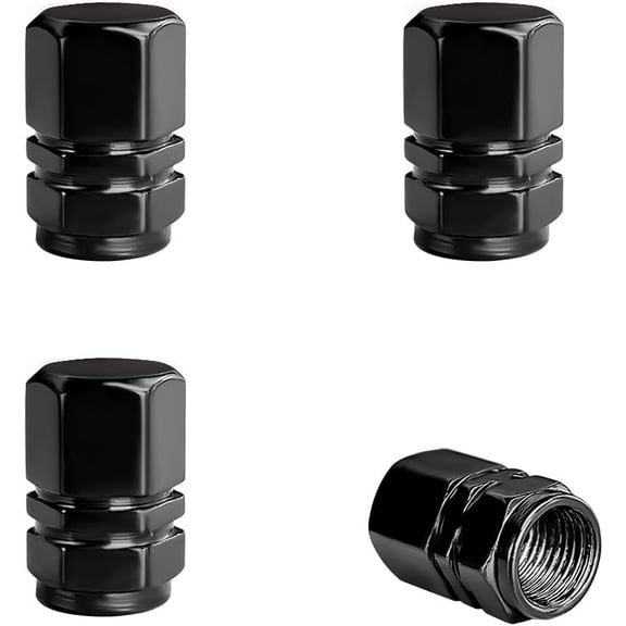 Chasenew 8 PCS Car Tire Valve Caps, Anti-Corrosion Aluminum Alloy Valve Stem Dust Caps with Rubber Seal, Leak-Proof Tire Valve Cover for SUV Truck Motorcycle Bike, Car Accessories (Yellow)