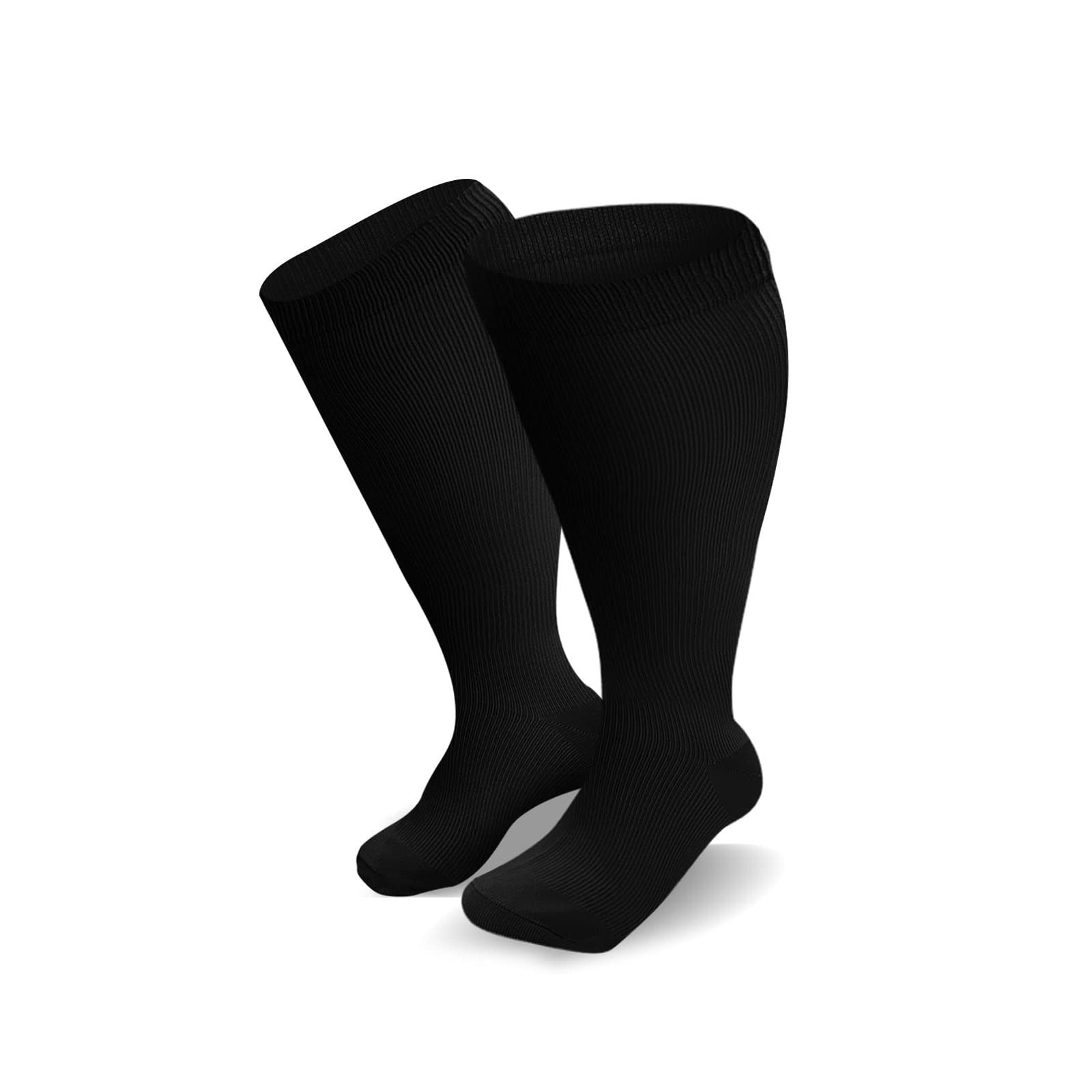 PEIXUN Chaussettes de Compression Grande Taille pour Femmes et Hommes Bas Larges Jusqu'aux Genoux