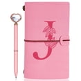 thumbnail image 1 of Juego de cuadernos de viaje JEWPHX de piel rosa, 20 x 12 cm, 1 of 7