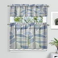 thumbnail image 2 of Kitchen Curtains 36 Inch Short - 3 Panel Set, Rod Pocket Window Curtain, Boho Floral Tribal Style, 100% Polyester for Farmhouse, Kitchen, Cafe, Bedroom, Easy Wash, 2 of 6
