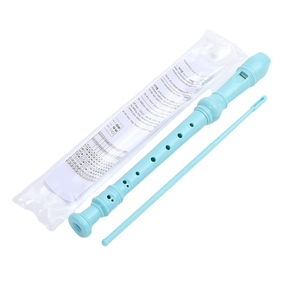 Light Blue-8 Holes Soprano Recorder with Cleaning Rod, German Style C Key Recorder for Kids Beginners Students