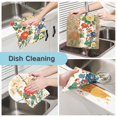 thumbnail image 2 of Yayeee 6 Pack Kitchen Dish Cloths Set for Washing Soft Drying Absorbent Microfiber Towels, Colorful Flowers Pattern, 2 of 9