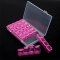 thumbnail image 4 of Caja de almacenamiento para decoración de uñas de plástico con 28 rejillas organizador de joyas herramienta de manicura, 4 of 6