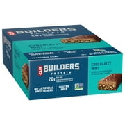 CLIF BUILDERS Protein Bars Chocolate Mint Flavor, Plant Protein, Gluten Free Bars, 12ct