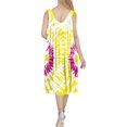 thumbnail image 3 of HAPPY BAY Women's Summer Plus Size Swing House Wear Dresses 1X-2X Lemon Glacier_AC1049, 3 of 3