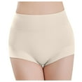 thumbnail image 1 of Women's High Waisted Plus Size Panties - Solid Color Belly Lift Underwear, Cotton Material, High Waist Design, 1 of 4