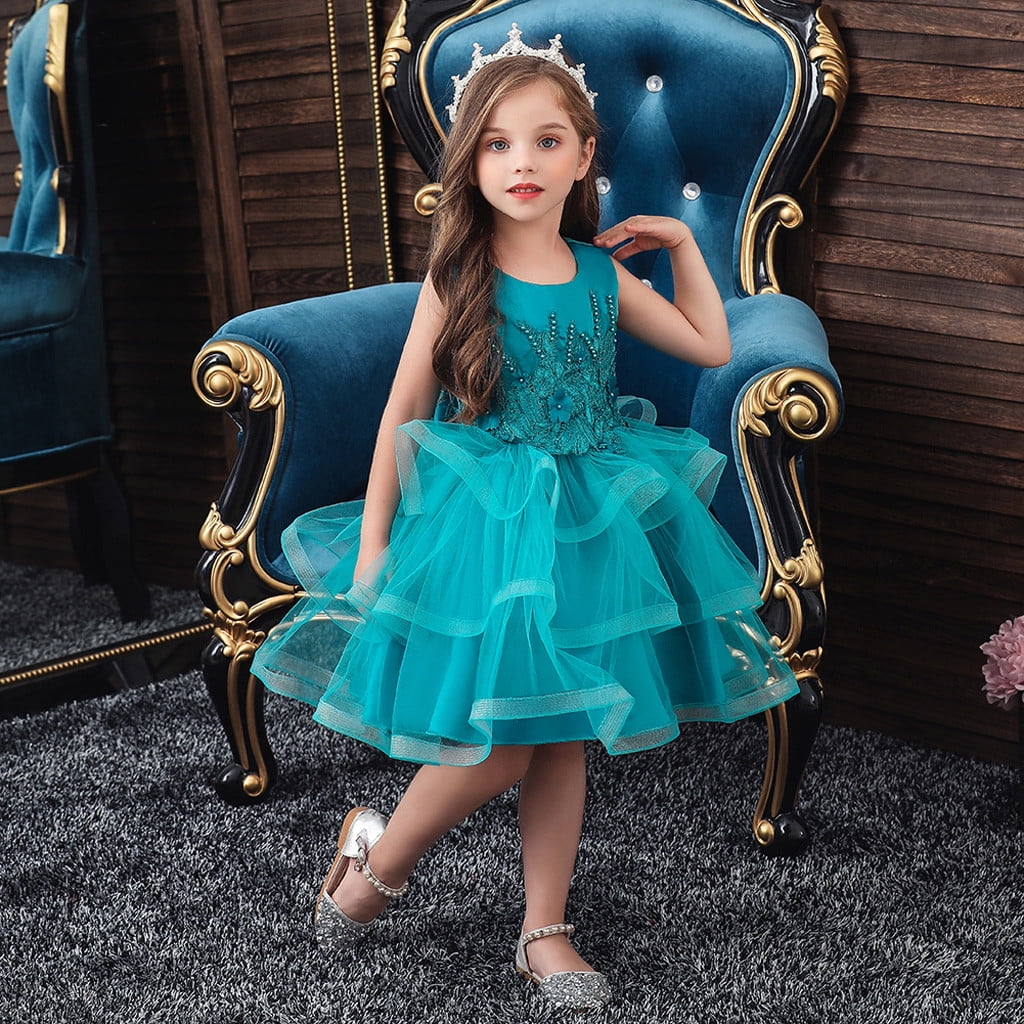 Baby Girl Birthday Pageant Dress Chiffon Sequined Princess Dress | Princess  flower girl dresses, Flower girl dresses, Cheap flower girl dresses