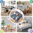 thumbnail image 4 of Pioneer Flower Floral Print Pattern Square Tablecloth,Waterproof Square Table Cover,Wipeable Spillproof Washable Table Cover for Home Kitchen Party Decor 52"x52"(132x132cm), 4 of 6