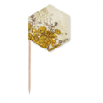 thumbnail image 1 of Yellow Chrysanthemum Flower  Toothpick Flags Cupcake Picks Party Celebration, 1 of 3