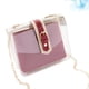 thumbnail image 2 of bolso bandolera transparente elegante, moderno, con cadena, informal, para mujeres y niñas (rojo), 2 of 8