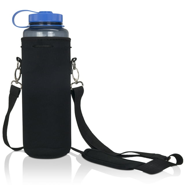 Made Easy Kit Neoprene Water Bottle Carrier Holder with Adjustable Shoulder Strap for Insulating & Carrying Water Container Canteen Flask Available in 5 Sizes
