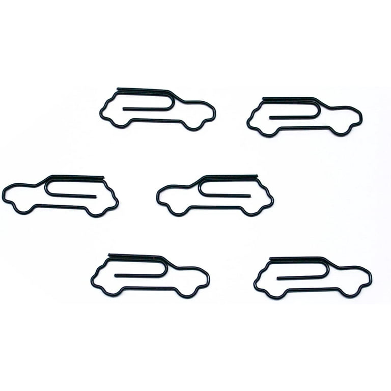 100 Count Black Car Shaped Paper Clips, Car Lover Cute Gifts, Office  Supplies, Desk Organization