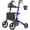 Deep Purple, variant on COSYWILL Walkers for Seniors,Foldable Rollator Walker with Seat,Mobility Walkers with 10" Big Wheels, Adjustable Handles and Backrest Height,Light Red