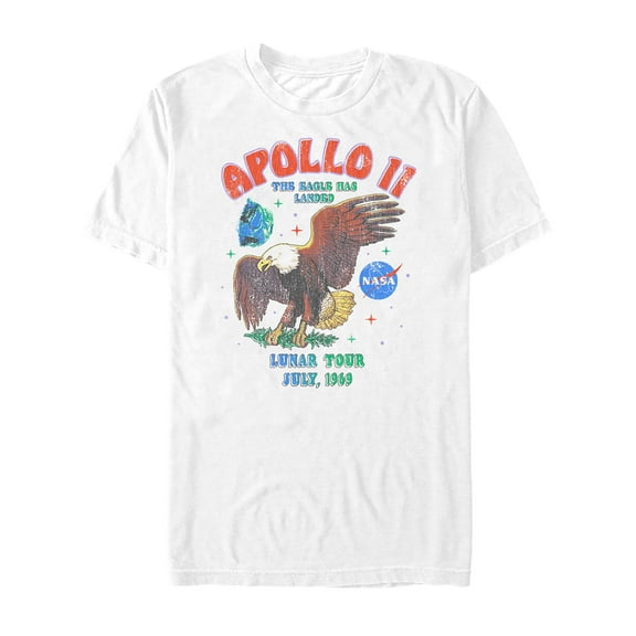 Men's NASA Lunar Tour Eagle  Graphic Tee White X Large