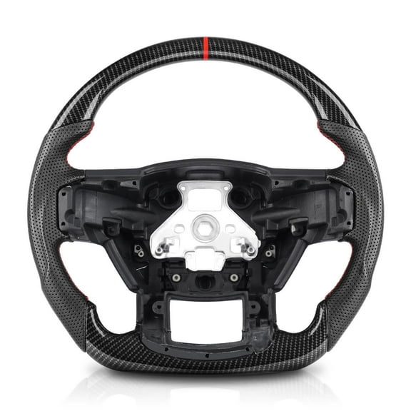 Hydro Dip Carbon Fiber Steering Wheel For Ford F150 Raptor F-150 F450 2015-2020 Without Heating Function