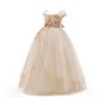 thumbnail image 2 of KAWELL Fancy Girls Dress Tulle Lace Wedding Bridesmaid Ball Gown Floor Length Dresses, 2 of 3