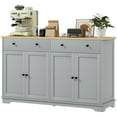 thumbnail image 1 of CoSoTower Buffet Moderne, Armoire Buffet avec Tiroirs de Rangement, Tablettes Ajustables pour Salon, Salle à Manger, Entrée, Gris, 1 of 7