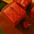 thumbnail image 3 of 12 cajas de manzanas navideñas con asa, galletas festivas, soporte para dulces, calcetines, contenedores de regalo, favor de fiesta para decoración de empaque (rojo / patrón aleatorio), 3 of 6