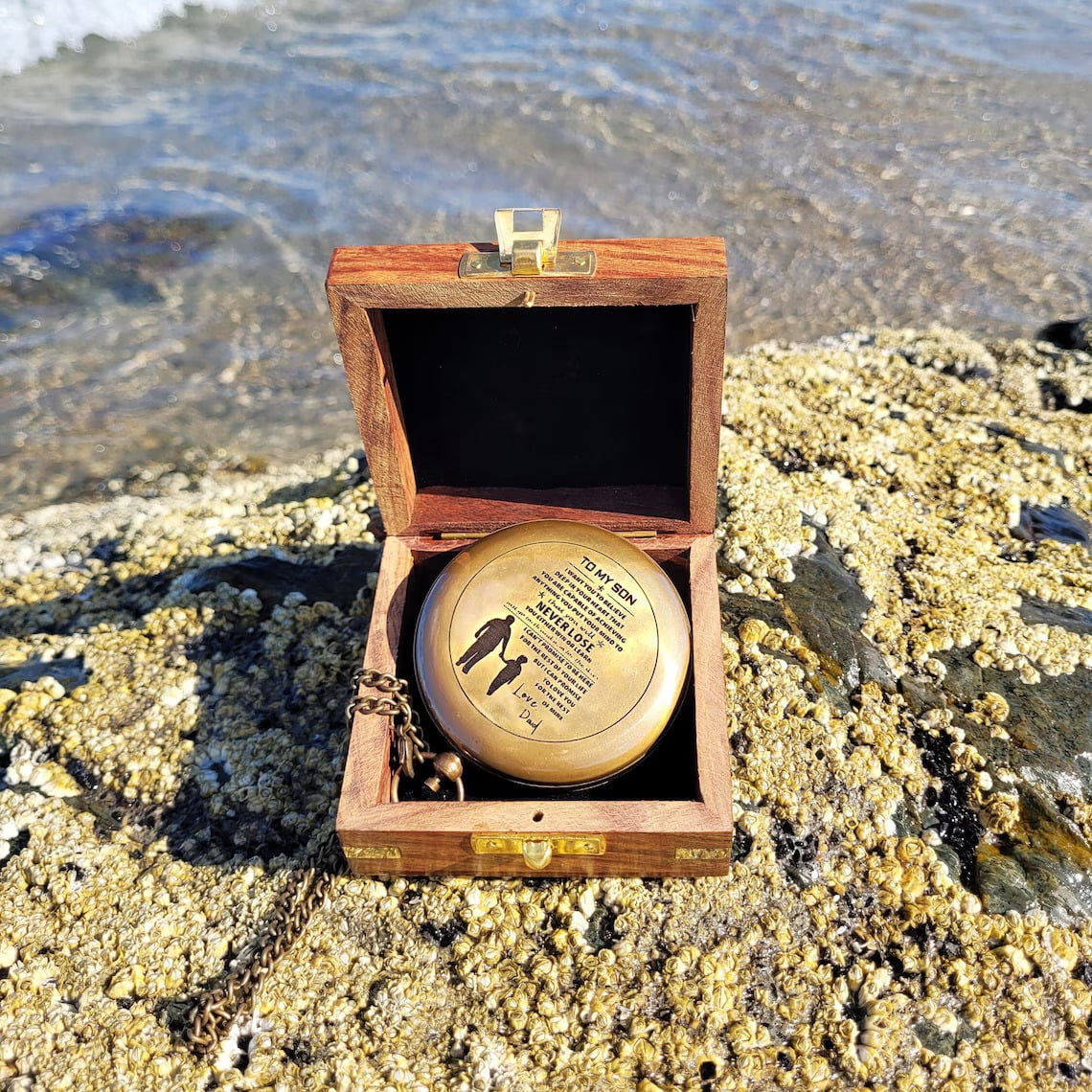 TO MY SON Compass, Sundial Compass, Personalized Compass, birthday gift, anniversary gift, Family Heirloom Gift, valentines day