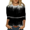 thumbnail image 1 of PENGXIANG Hauts à Manches Longues pour Femmes Tunique Col Rond Blouse d'Automne Chemises Amples Imprimées, 1 of 4