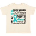 thumbnail image 3 of Inktastic Ovarian Cancer I Wear Teal Ribbon Tribute Boys or Girls Toddler T-Shirt, 3 of 5