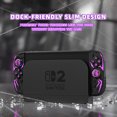 thumbnail image 6 of PlayVital Cyber Spider Protective Case for Nintendo Switch 2, Ergonomic Anti-slip Silicone Grip Covers, Dockable Hard Case Shell for Switch 2 with Joystick Cap, Shockproof Skin - Black, 6 of 11