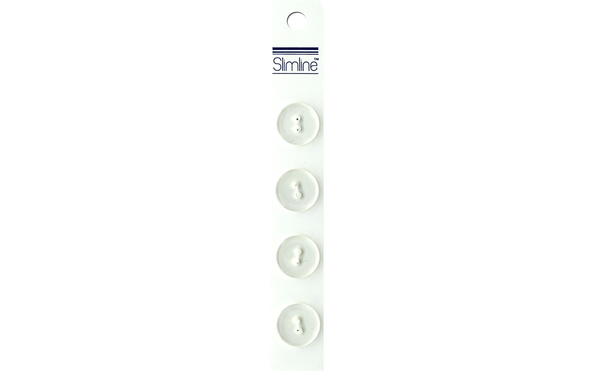 Slimline Buttons 3/4" Clear 4pc Hook 25