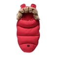 thumbnail image 1 of Saco de dormir para bebé acolchado con terciopelo y cuello de piel, edredón cálido de invierno a prueba de patadas, edredón europeo y americano, 1 of 5