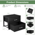 thumbnail image 3 of Stackable Storage Drawers Closet Organizers and Storage Fabric Black 2 Drawer Dresser for Bedroom Modern, 3 of 18