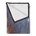 thumbnail image 2 of Outer Space Soft Flannel Fleece Throw Blanket, Detailed Image of Nebula Cloud Gas and Dust Universe Astronomy Print, Cozy Plush for Indoor and Outdoor Use, 50" x 70", Burnt Orange Blue, by Ambesonne, 2 of 5