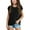 Black, variant on Girls Short Sleeved Round Neck Casual T-Shirt Kids Children Summer Tops With Pocket
