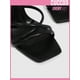 thumbnail image 5 of Everyday Collection Women Criss Cross Buckle Decor Chunky Heeled Sandals, Elegant Black Ankle Strap Sandals For Summer, 5 of 5