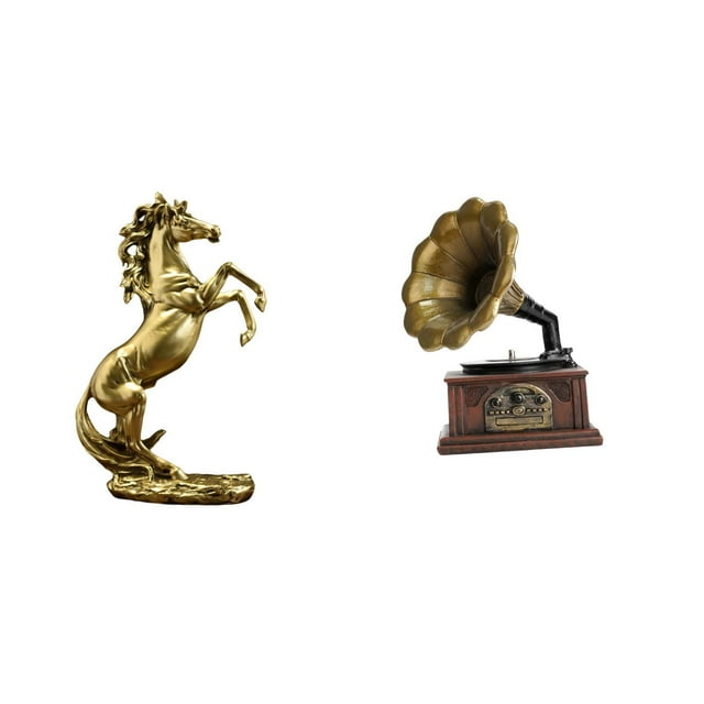 Escultura De Caballo Vintage Hecha A Mano, Decoración De Mesa Retro Para Hoteles, Estanterías, Chimeneas, Regalo De Inauguración De La Casa, Adorno De Resina, Ligero, Coleccionable.