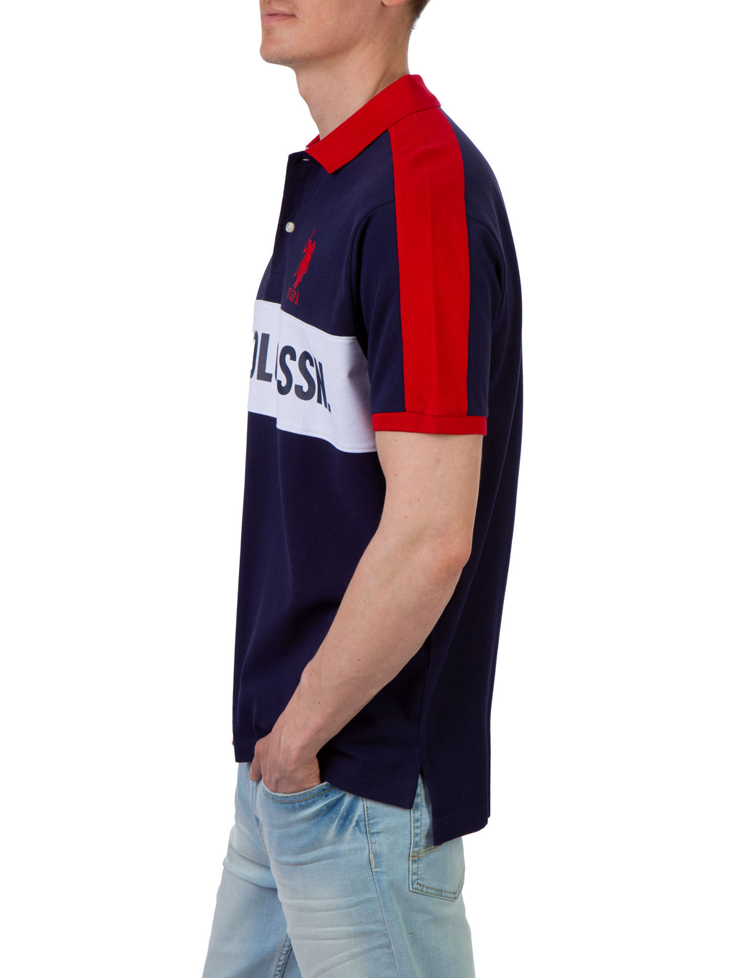 U.S. Polo Assn. Men's Color Block Pique Polo Shirt - image 2 of 3